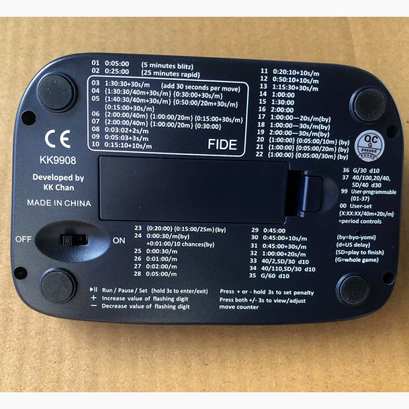 KK9908 elektronikus sakkóra Go-hoz, kínai sakkhoz és nemzetközi sakkhoz
