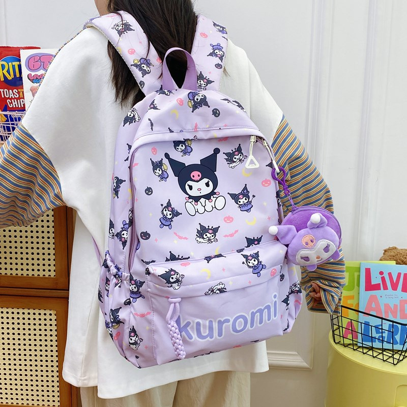 Novi stilizirani dječji ruksak za djevojčice s printom crtanih likova, velik kapacitet, izdržljiv nylon
