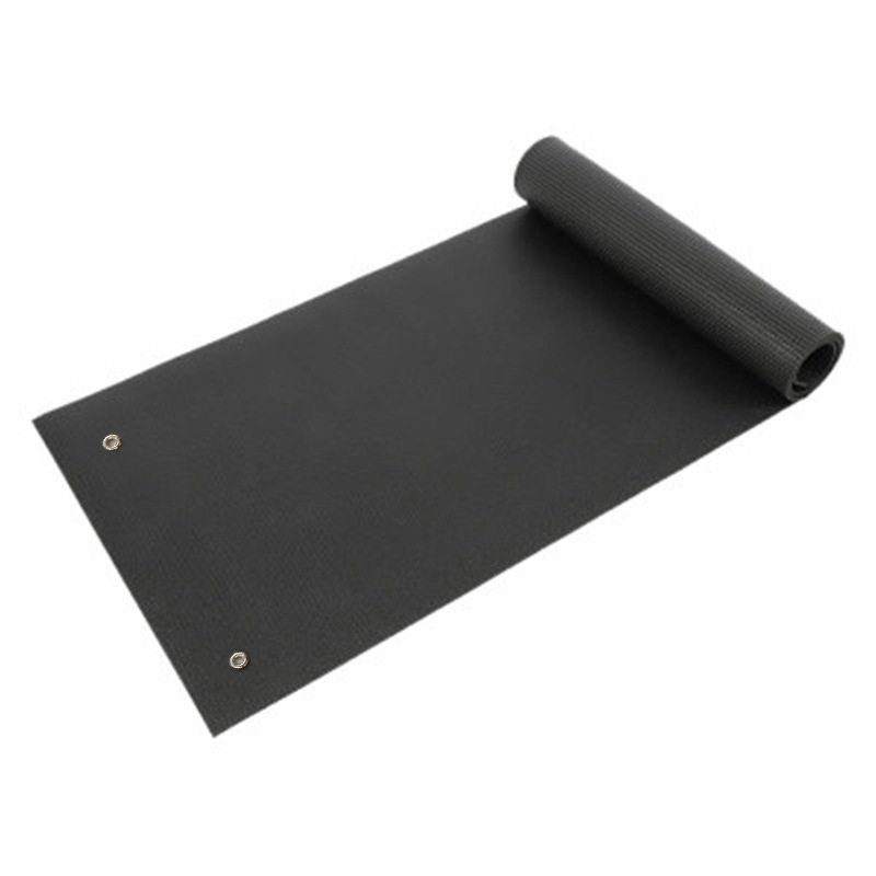 PVC prostirka za jogu s visećim dizajnom, crne boje, protiv klizanja, apsorpcija udara, za teretanu, dimenzije 183 cm × 61 cm × 6 mm