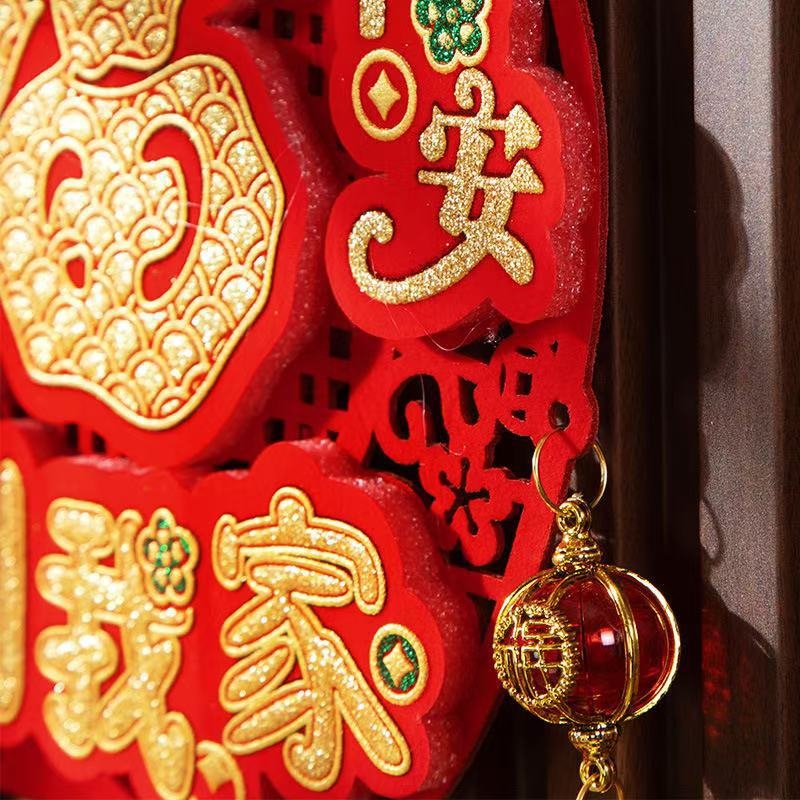 2026 Pandantiv noroc cu măr pentru Anul Nou, inaugurare casă și Festivalul Primăverii. Decor de perete cu nod chinezesc pentru living și intrare