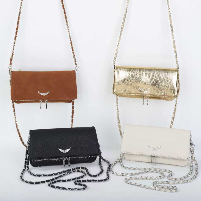 2025ZV Ženska torba s dijamantnim umetkom i motivom krila, lančana naramenica ili crossbody dizajn