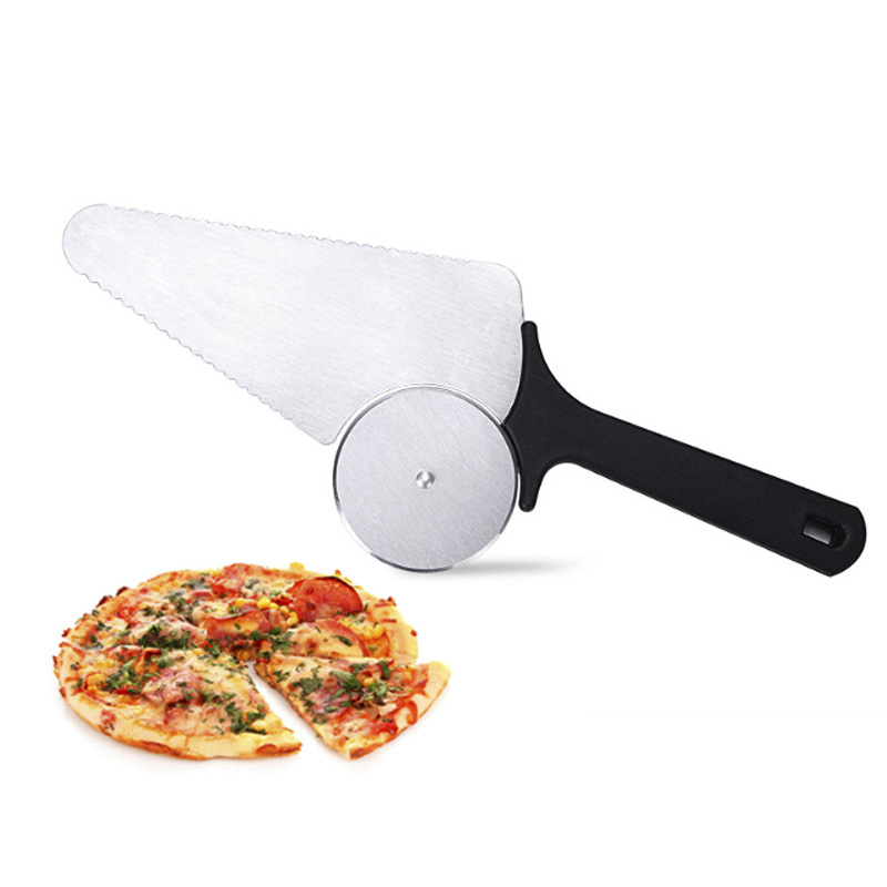 Cuțit de pizza din oțel inoxidabil cu roată, cuțit pentru tort și instrument de copt
