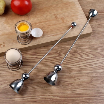 Tăietor de ouă din oțel inoxidabil și îndepățător de coajă, alimentare prin gravitație