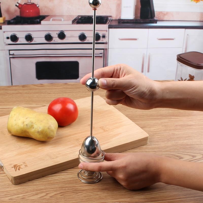 Tăietor de ouă din oțel inoxidabil și îndepățător de coajă, alimentare prin gravitație