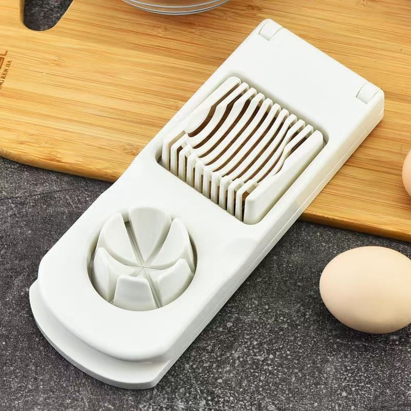 Tăietor de ouă din ABS pentru uz casnic, dispozitiv două în unu pentru tăierea ouălor decorative și separator de ouă, gadget de bucătărie