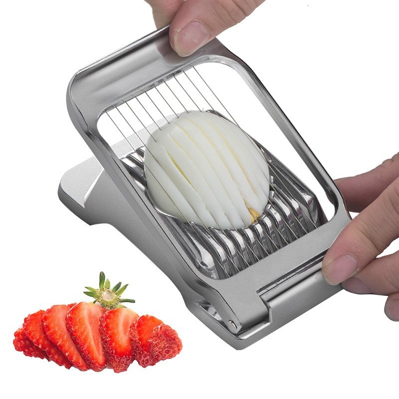 Slicer de ouă în stil japonez din aliaj de aluminiu — instrument de feliat ouă, feliator pentru șuncă și căpșuni