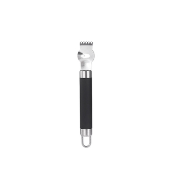 Set de 12 unelte de bucătărie pentru gătit și coacere: cupă de înghețată, bilă de pepene, răzuitor de brânză, tel pentru ouă, cuțit de brânză și cuțit de pizza.
