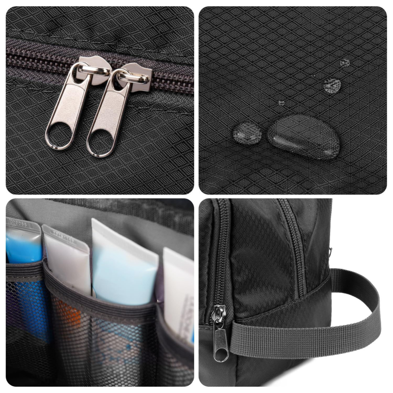 Prijenosna vodootporna torbica za kozmetiku i higijenske potrepštine, unisex, nylon sa zatvaračem