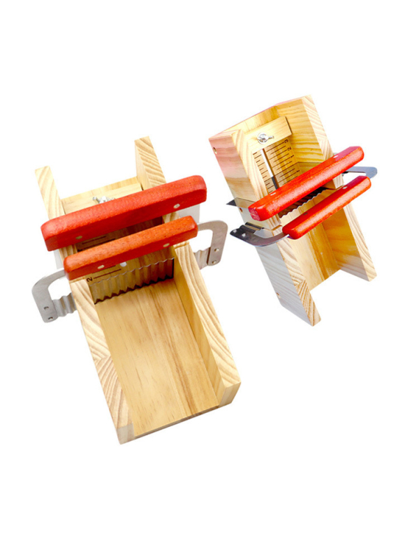 DIY cuțit pentru săpun făcut manual, tăietor de săpun cu valuri, matriță pentru săpun cu formă de toast, cutie din lemn – set de trei piese, cuțit pentru cartofi