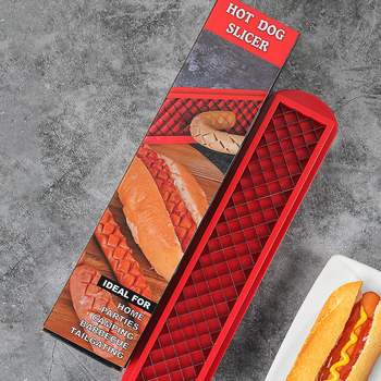 Noul instrument BBQ: tăietor pentru hot dog și cârnați, tăietor pentru șuncă și ouă, cu model diamant