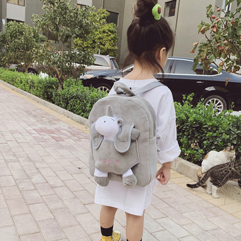 Dječji ranac u korejskom stilu s plišanim motivom, unisex, za vrtić, s funkcijom sprječavanja gubitka