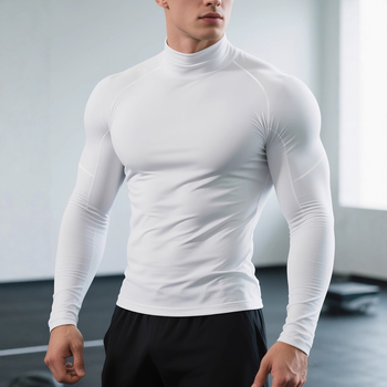 Muška uska fitness majica, brzo se suši, za vožnju biciklom – visoka elastičnost, za sve sezone, jednobojna