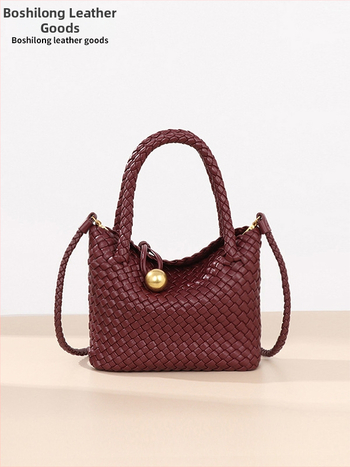 Bosilong Ženska pletena crossbody torba, proljetna jednobojna boja, ručno izrađena, vrhunske kvalitete