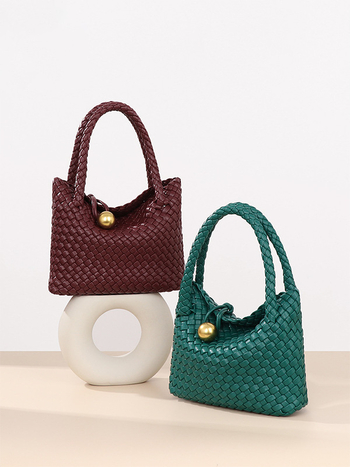 Bosilong Ženska pletena crossbody torba, proljetna jednobojna boja, ručno izrađena, vrhunske kvalitete