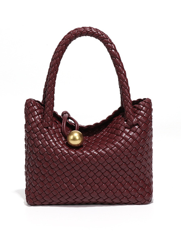 Bosilong Ženska pletena crossbody torba, proljetna jednobojna boja, ručno izrađena, vrhunske kvalitete
