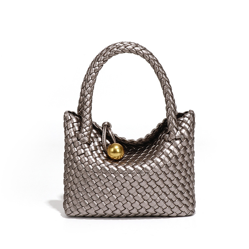 Bosilong Ženska pletena crossbody torba, proljetna jednobojna boja, ručno izrađena, vrhunske kvalitete