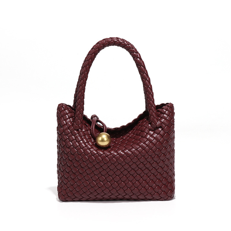 Bosilong Ženska pletena crossbody torba, proljetna jednobojna boja, ručno izrađena, vrhunske kvalitete