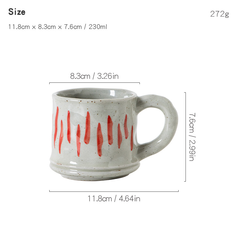 Set de cești de cafea din ceramică, lucrate manual, stil rustic japonez, pentru uz casnic