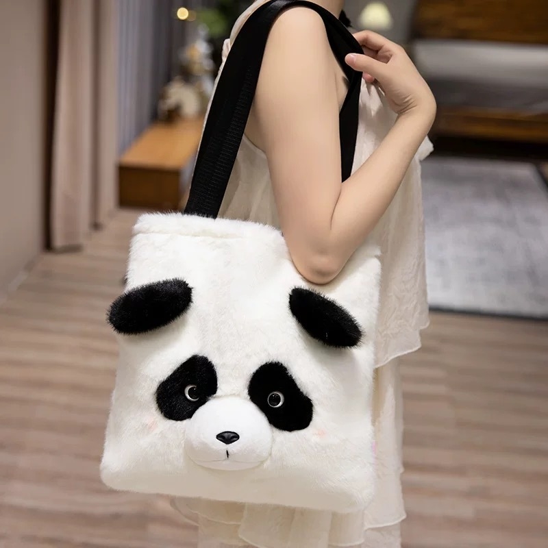 Slatka pliš torbica s lisicom, crossbody torba s Huskim, pliš Panda i plišani medo – dječji poklon
