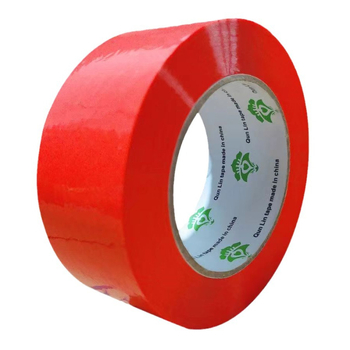 Bandă roșie pentru sigilarea cutiilor, lățime 4,5 cm, rolă mare, adeziv puternic