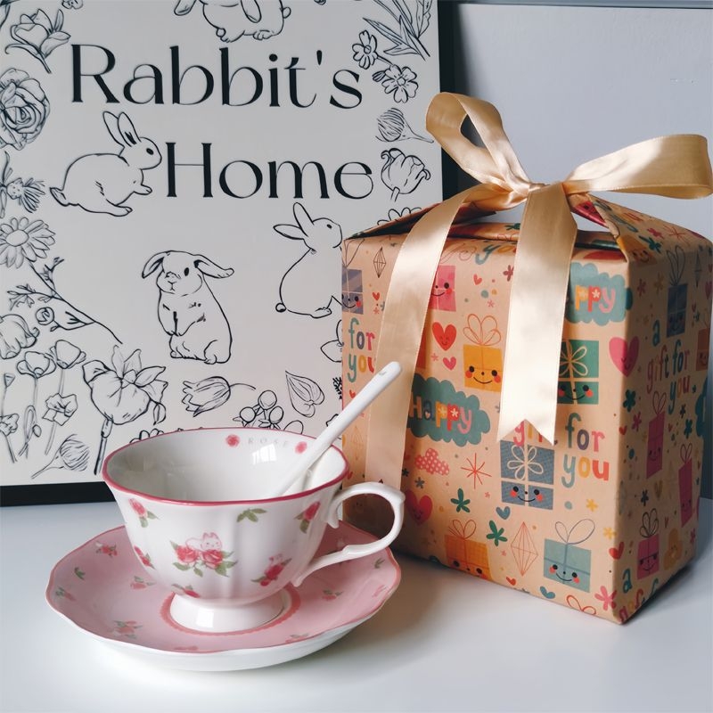 Set ceramic de căni pentru cafea, în stil european, design rafinat, pentru uz casnic.