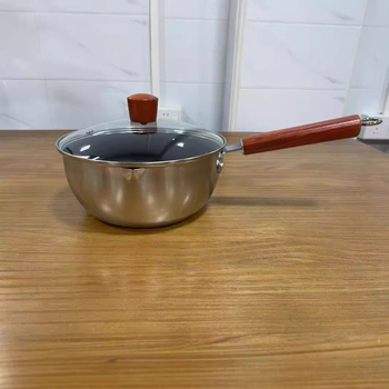 Stil japonez, oală antiaderentă din oțel inoxidabil, cu mâner unic — oală mică pentru lapte, ramen și supe