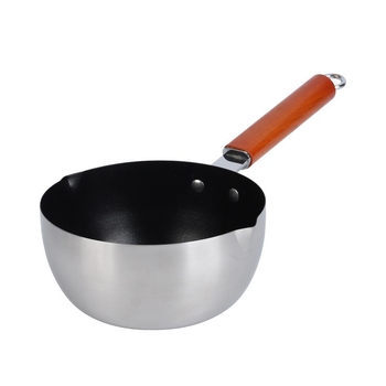 Stil japonez, oală antiaderentă din oțel inoxidabil, cu mâner unic — oală mică pentru lapte, ramen și supe
