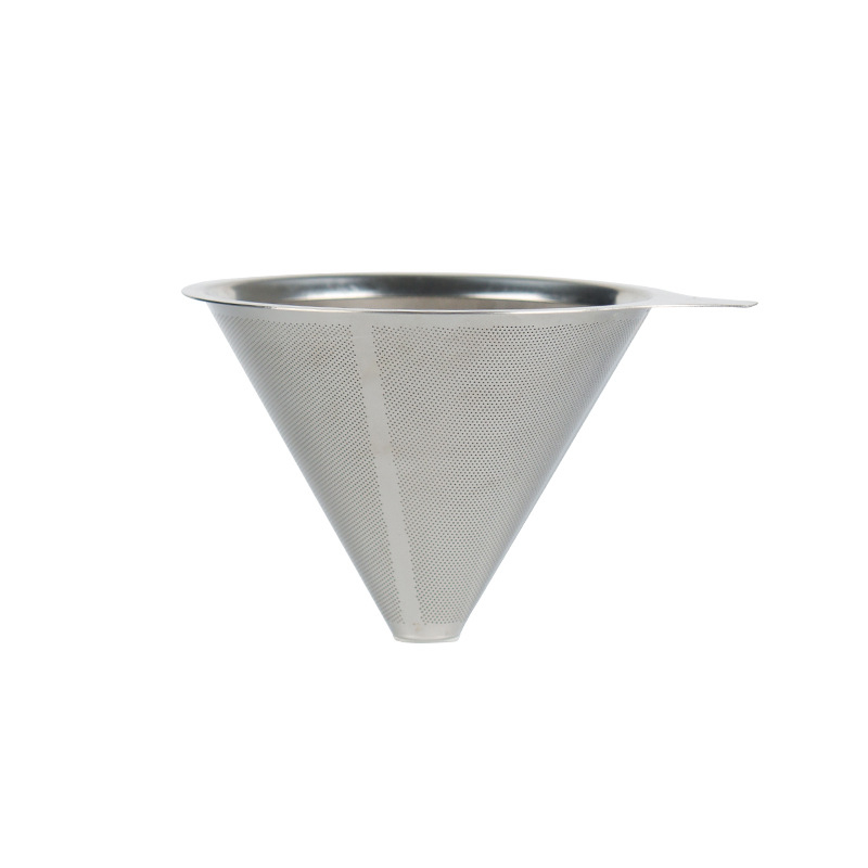 Filtru de cafea din oțel inoxidabil pentru preparare manuală – filtru cu plasă ultra-fină, set fără filtru de hârtie