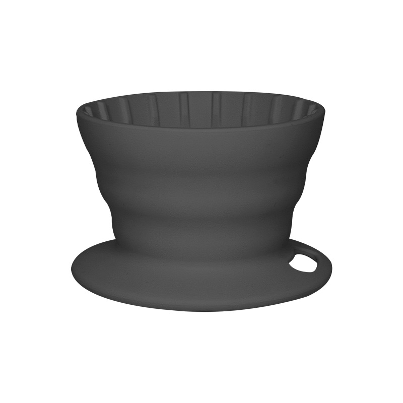 Cană de cafea din silicon pliabilă cu filtru pentru cafea, pentru preparare manuală, camping în aer liber
