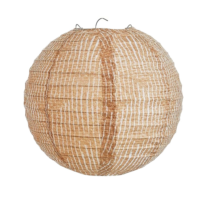 Laternă rotundă din hârtie, de 8 inci, pentru agățat, temă de petrecere pentru copii și nunți, decor în stil chinezesc pastoral