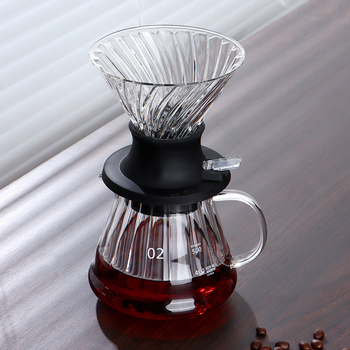 Set de cafea pentru preparare manuală: filtru V60 din sticlă, ceașcă inteligentă, oală de partajare și set de înmuiere pentru filtrare