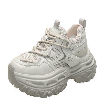 Ženske tenisice stil dad shoes s debelim potplatom i visokim petama, jesenski model 2024, povećanje visine 8 cm, svestrane svakodnevne tenisice