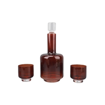 Decantor din sticlă pentru apă rece, în stil modern de lux – piesă decorativă pentru living.