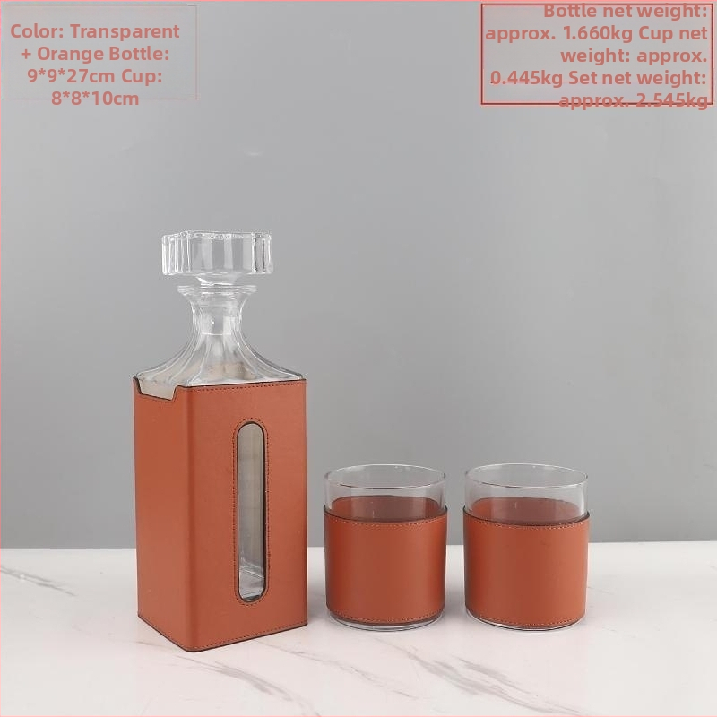Decantor din sticlă pentru apă rece, în stil modern de lux – piesă decorativă pentru living.