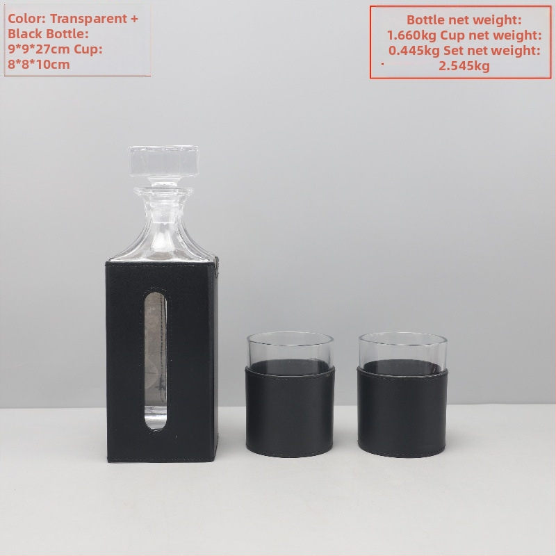 Decantor din sticlă pentru apă rece, în stil modern de lux – piesă decorativă pentru living.