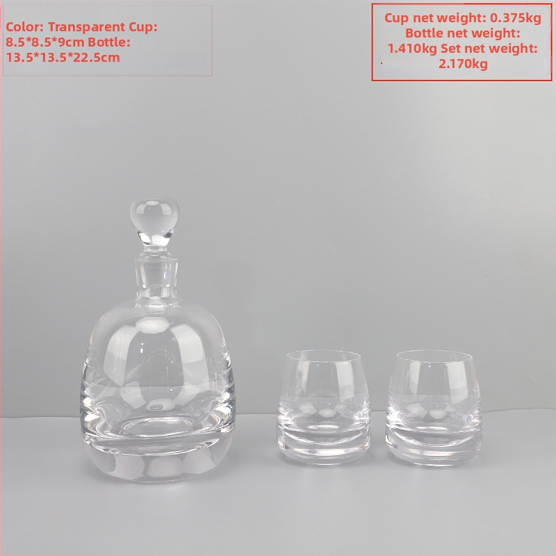 Decantor din sticlă pentru apă rece, în stil modern de lux – piesă decorativă pentru living.