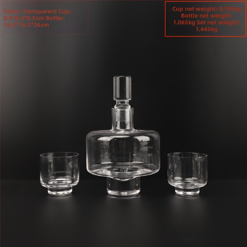Decantor din sticlă pentru apă rece, în stil modern de lux – piesă decorativă pentru living.