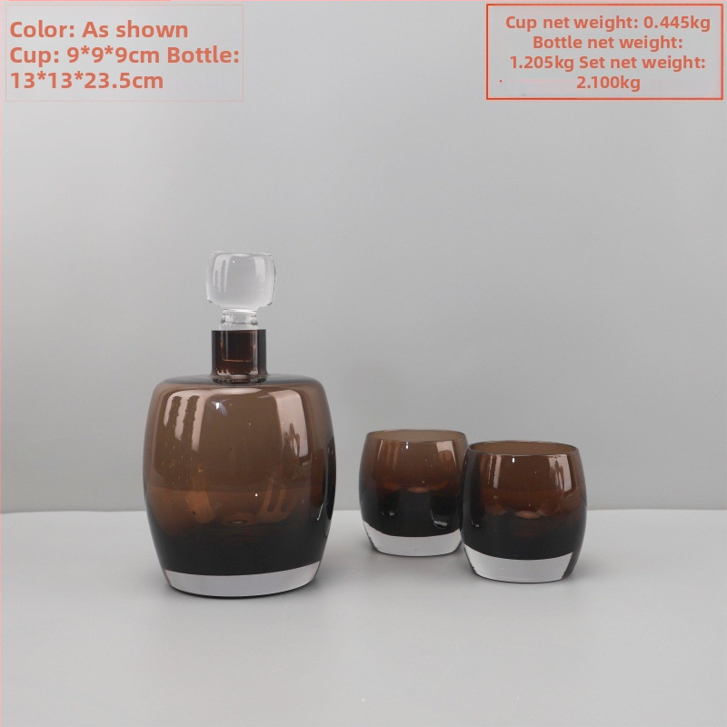 Decantor din sticlă pentru apă rece, în stil modern de lux – piesă decorativă pentru living.
