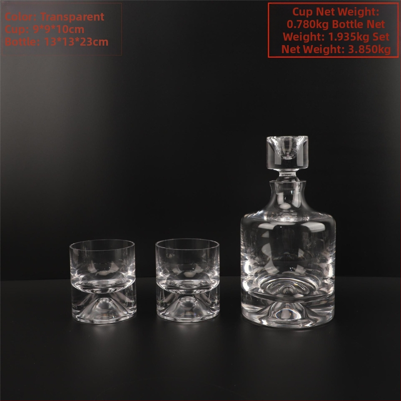 Decantor din sticlă pentru apă rece, în stil modern de lux – piesă decorativă pentru living.