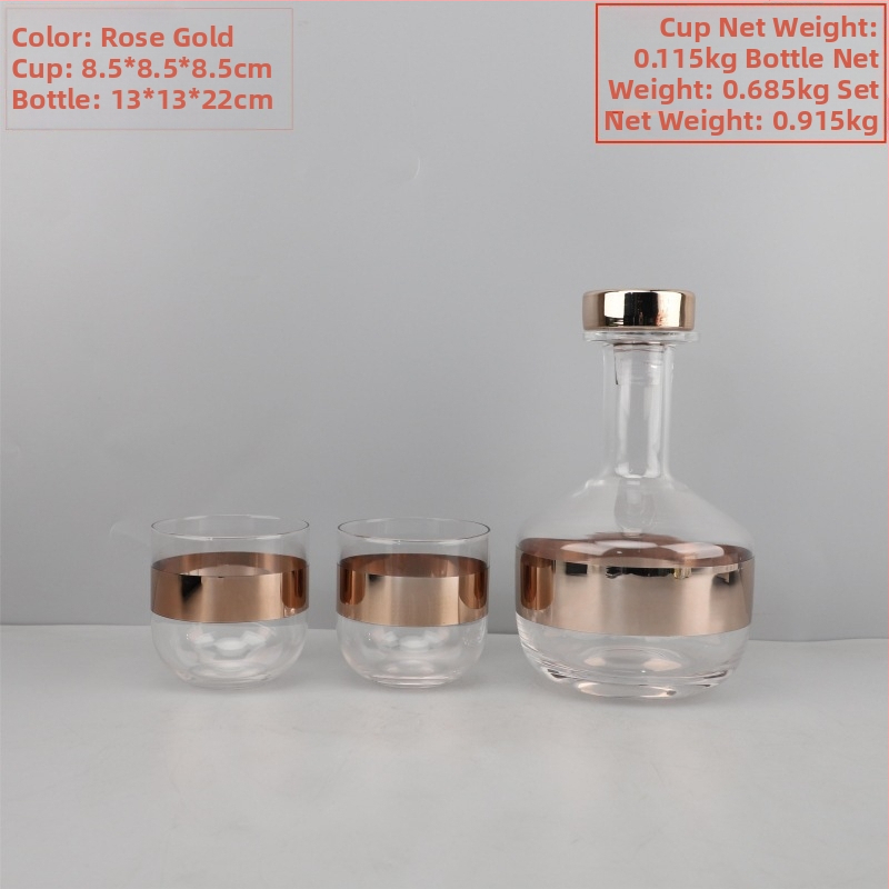 Decantor din sticlă pentru apă rece, în stil modern de lux – piesă decorativă pentru living.
