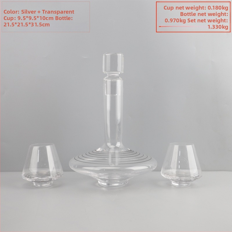 Decantor din sticlă pentru apă rece, în stil modern de lux – piesă decorativă pentru living.