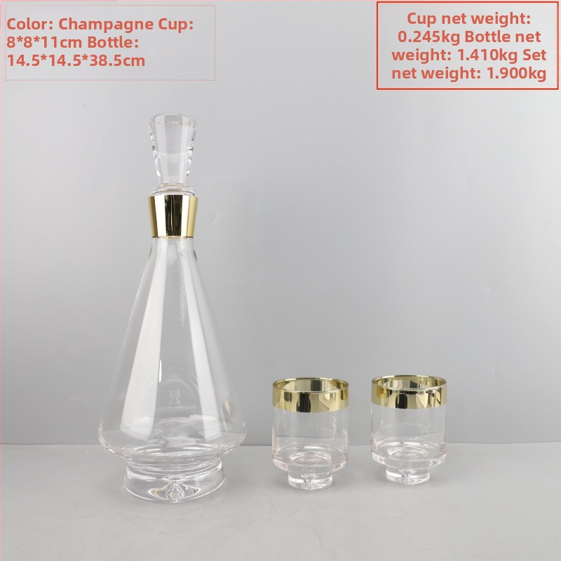 Decantor din sticlă pentru apă rece, în stil modern de lux – piesă decorativă pentru living.