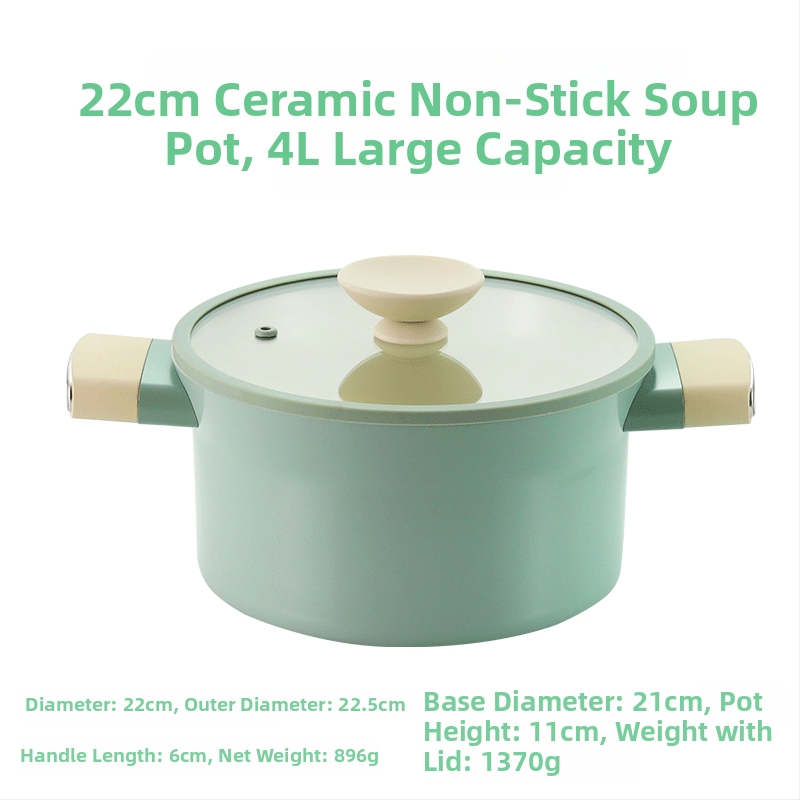 Oală ceramică mică, antiaderentă, emailată, pentru lapte, ideală pentru tăiței instant și hrana pentru sugari, compatibilă cu aragazul.