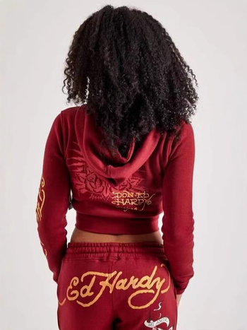 Ženski hoodie i hlače s printom leptira, poliester, streetwear casual, proljeće–jesen 2025