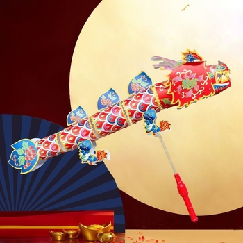 Felinar dragon 3D DIY, colorat, portabil, în stil chinezesc – Anul Dragonului, pentru Festivalul Felinarelor