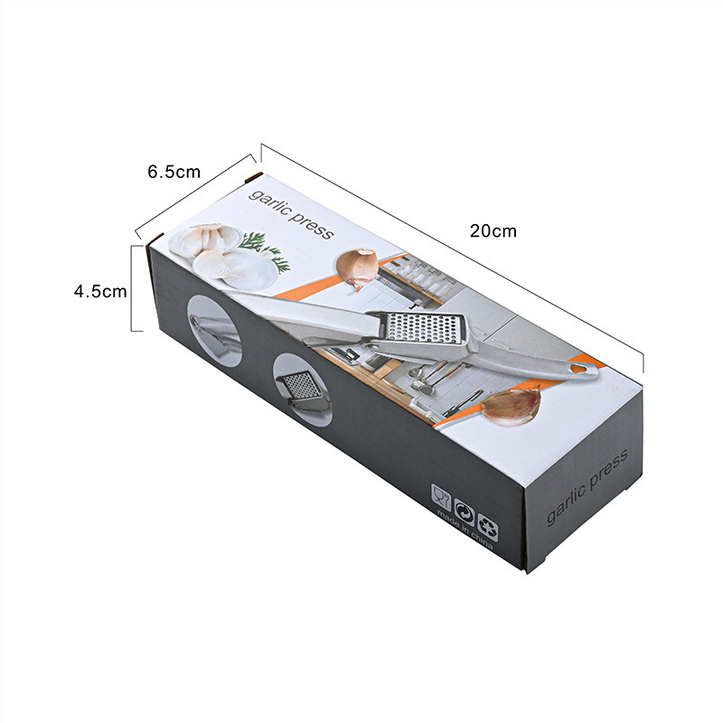 Presă de usturoi din oțel inoxidabil, zdrobitor de usturoi manual și curățător de căței, ustensilă de bucătărie