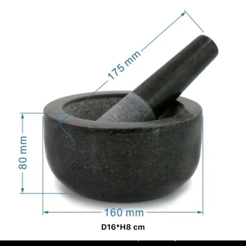 Mojar granit mediu pentru uz casnic, zdrobitor de usturoi, râșniță pentru plante aromatice și condimente, zdrobitor de alimente, pastă de usturoi