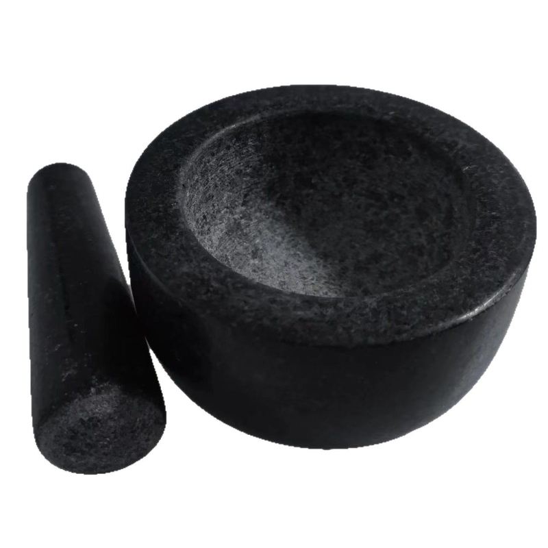 Mojar granit mediu pentru uz casnic, zdrobitor de usturoi, râșniță pentru plante aromatice și condimente, zdrobitor de alimente, pastă de usturoi