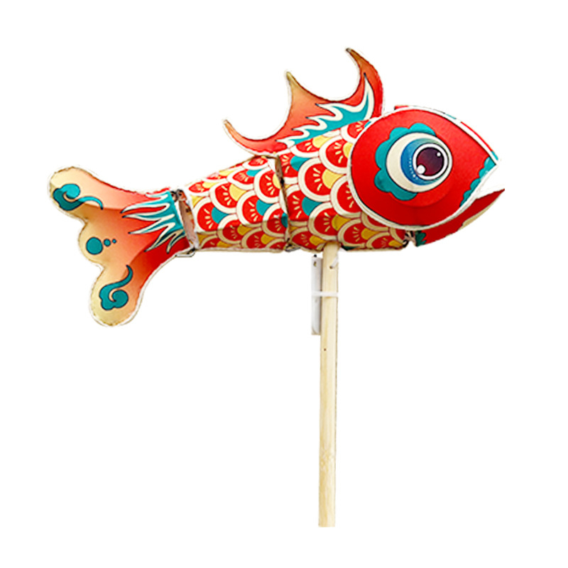 Felinar de mână în formă de pește, 30 cm, lucrat manual, pentru Festivalul Luminilor, Festivalul Lunii de Toamnă și Ziua Națională, reprezentație de dans DIY, stil antic