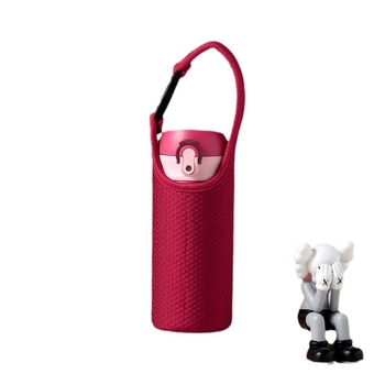 Husă izolațion universală pentru pahar Thermos din sticlă pentru ceai, husă de protecție cu curea crossbody și șnur de transport